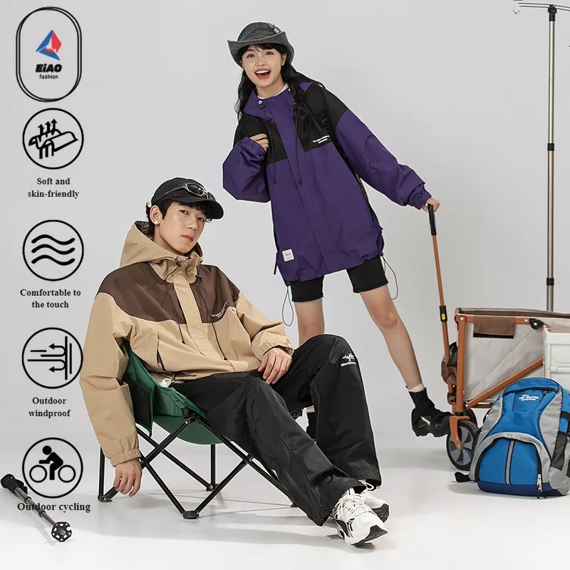 Mountain Waterproof Windproof Jacket 2025 Outdoor Hiking Camping 3Layer Breathable Tech Shell Coat Lightweight Trekking Gear