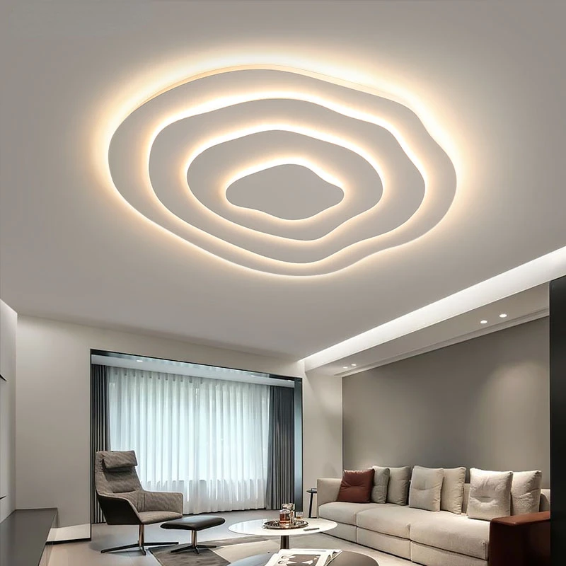 

Modern Minimalist White Multilayer LED Modern Ceiling Light For Living Dining Room Bedroom Villa Kitchen Indoor Deco Luminaire