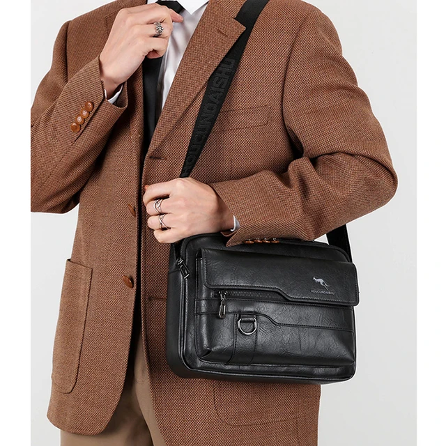 우아함과 실용성이 공존하는 남성용 가죽 서류 가방