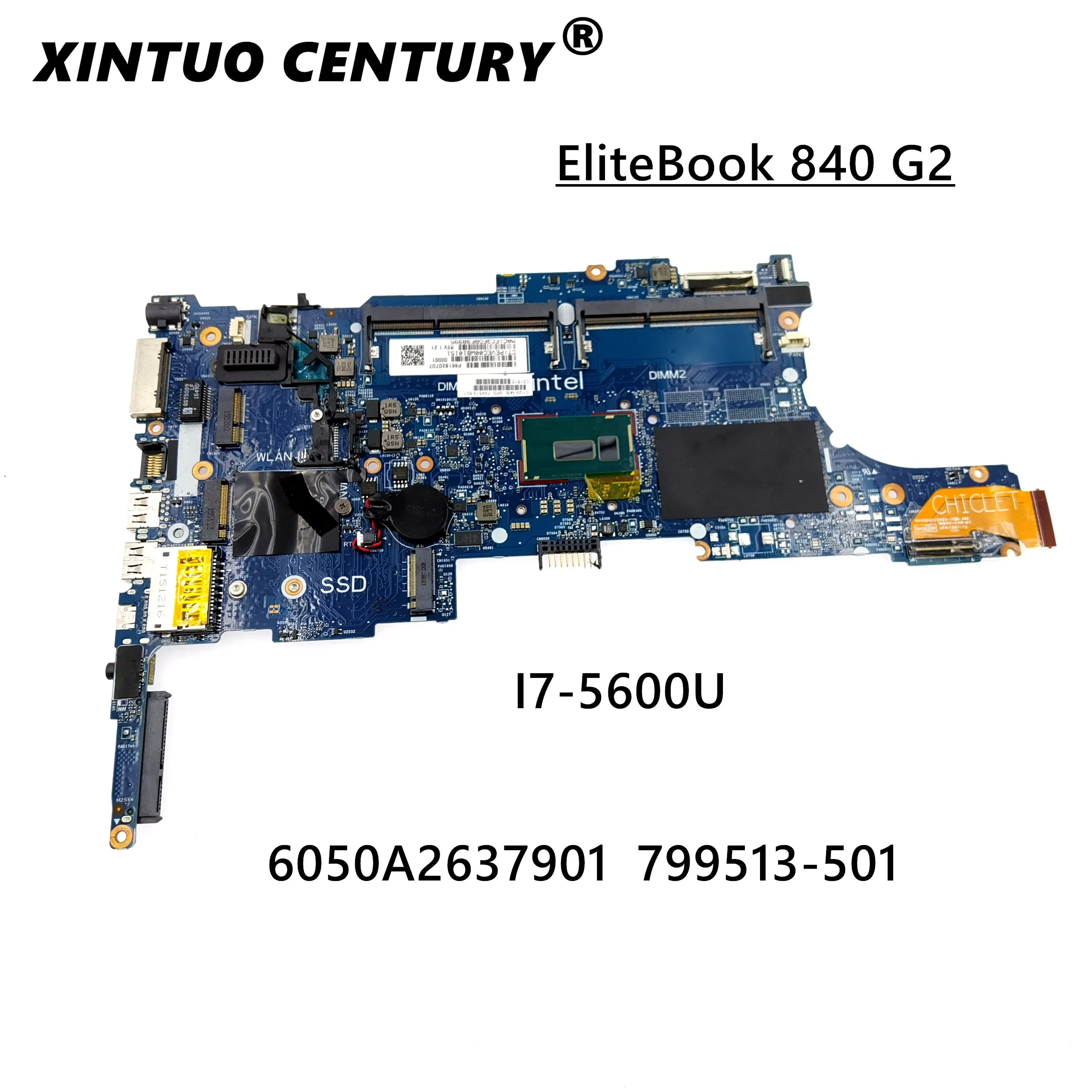 

799513-601 799513-001 799513-501 6050A2637901 Mainboard For HP EliteBook 840 G2 Laptop Motherboard I7-5600 CPU 100% Test OK