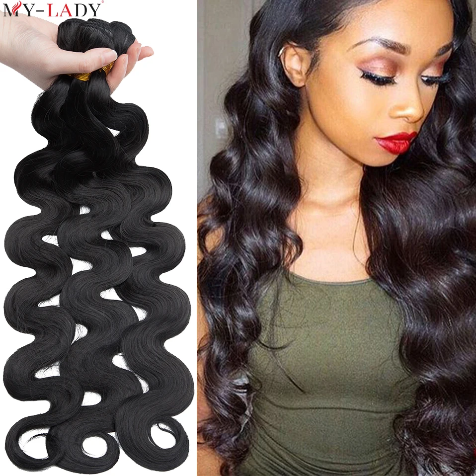 My-Lady Synthetic Brazilian Body Wave Bundles Hair Braizlian Hair Weave Bundles Braids For Black Women