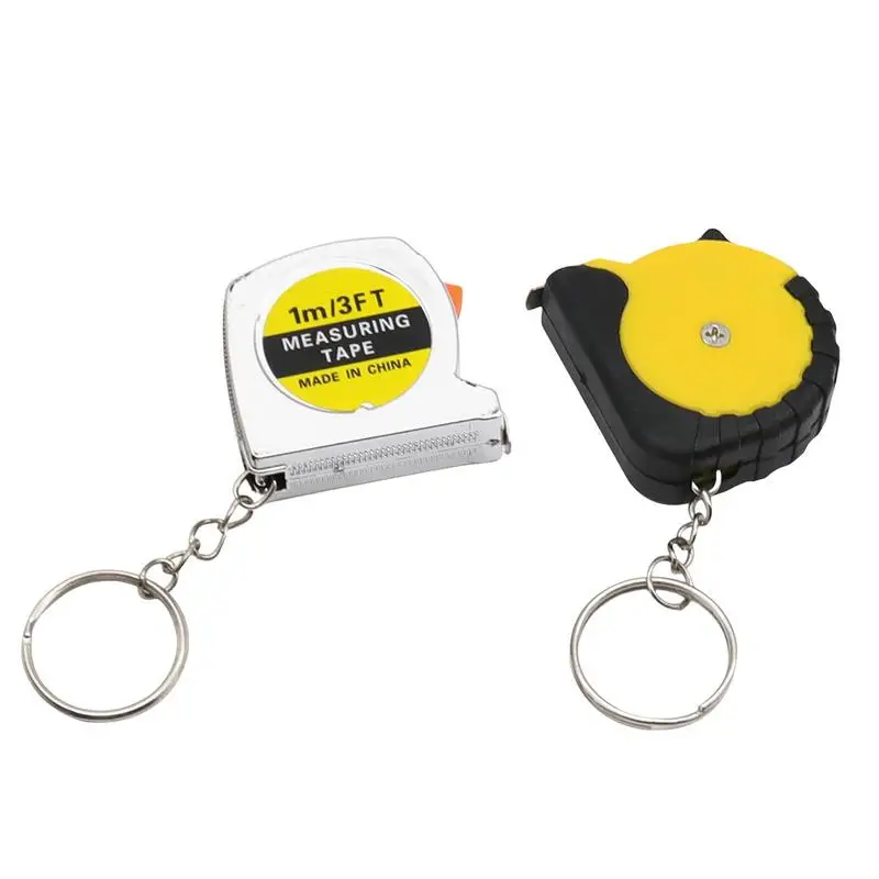 1m Multipurpose Measure Tape Keychain Small Soft Steel Ruler Portable Mini Gift Metric Inch Tape Measure Measuring Tool