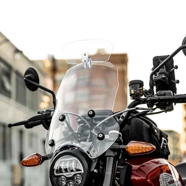 Motorfiets Windschermen Winddeflectors Universele motorfiets voorruit winddeflector voorruit (Kleur : Clear