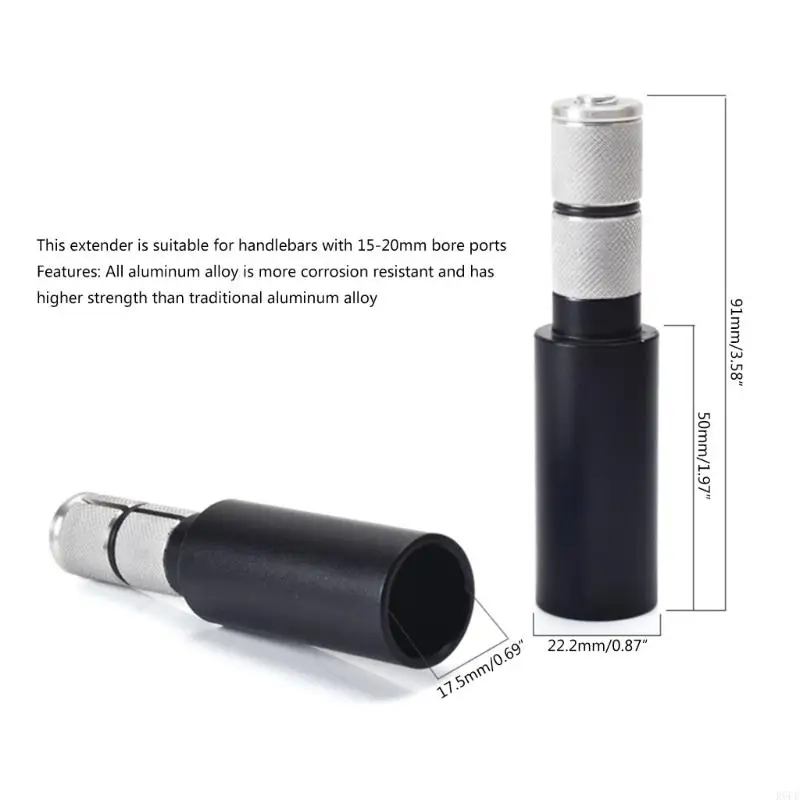 R6FE Durability Aluminum Bike Handlebars Extension Light weight Corrosion Resistant Extension Rod Extended Use