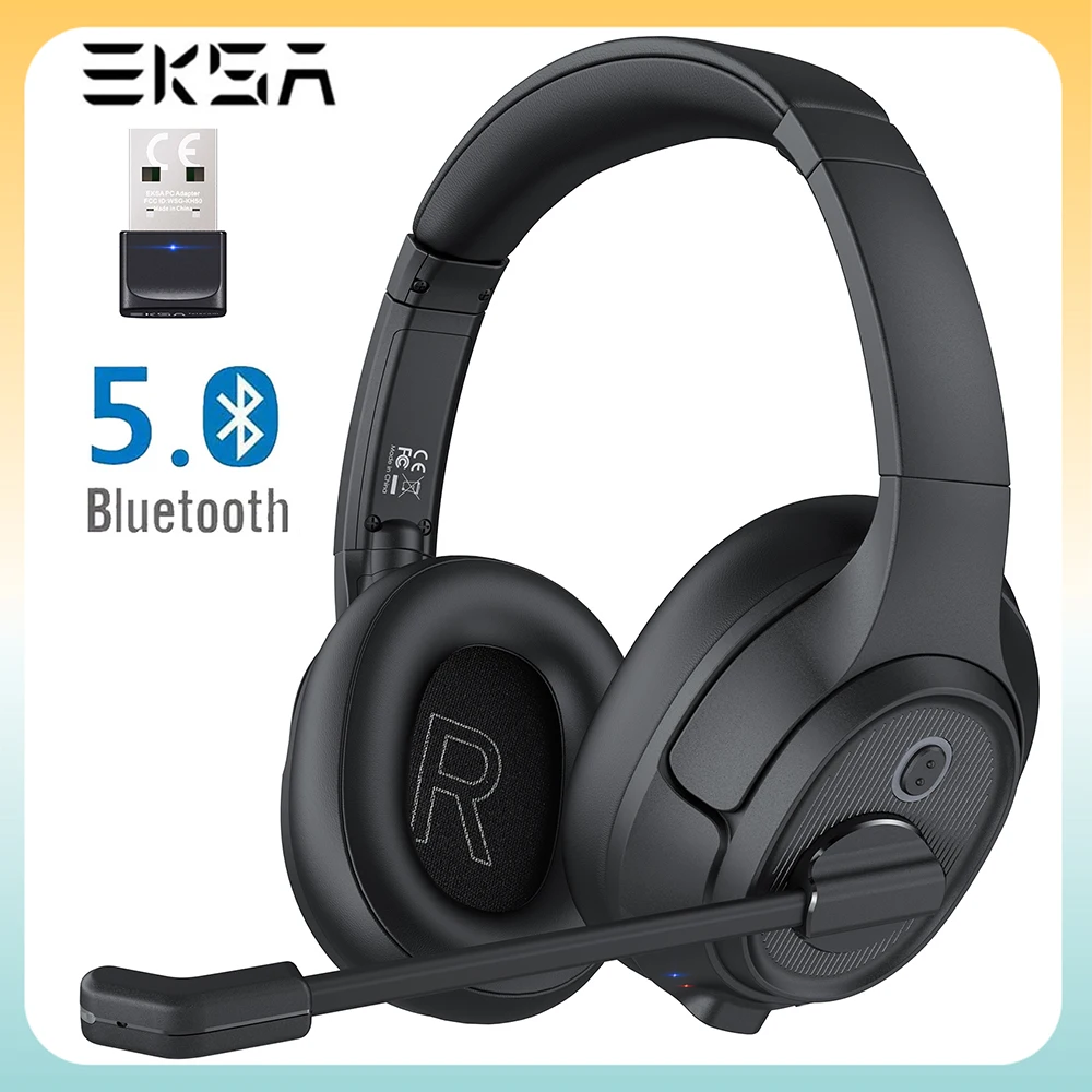 EKSA-auriculares inalámbricos H6 con Dongle AI, cascos con micrófono y  cancelación de ruido ambiental para negocios, Bluetooth 5,0, para centro de  llamadas - AliExpress