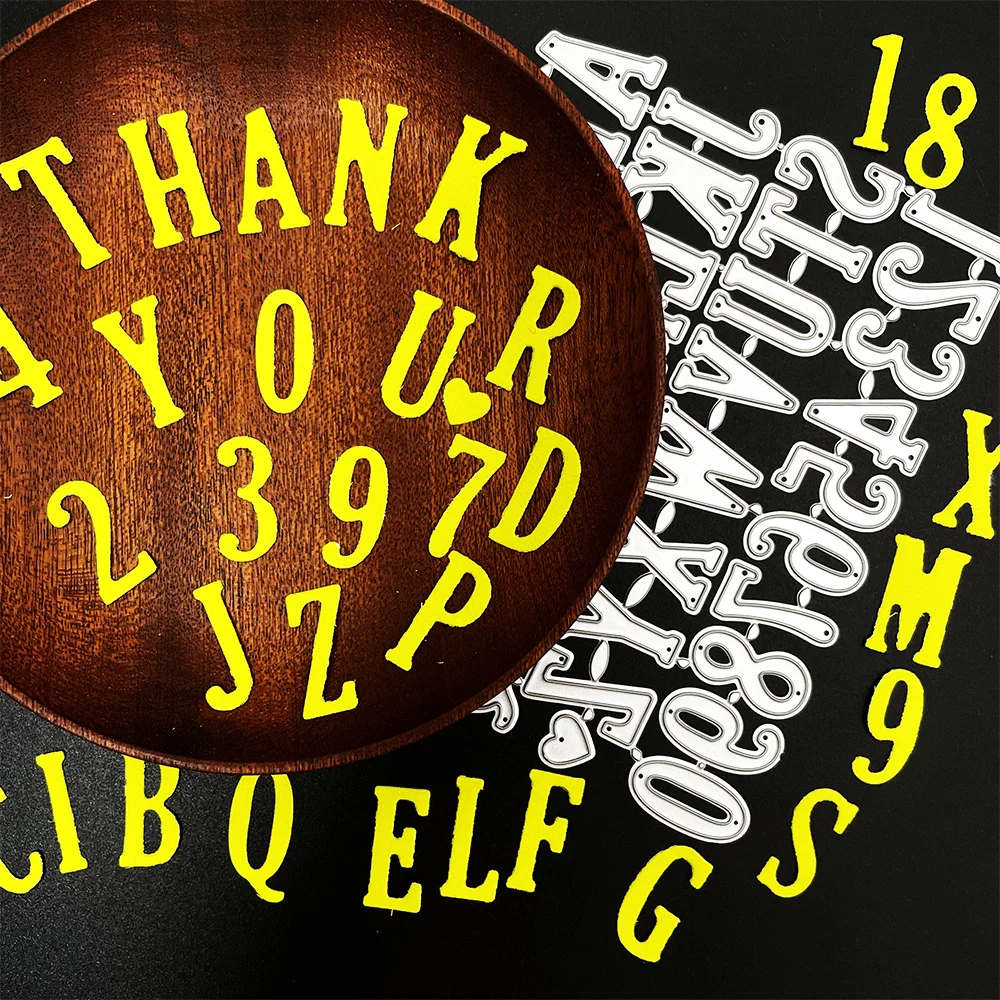 Metal Cutting Dies Metal Cutting Die 26 Letters 10 Digits Dies For Make DIY Scrapbook Cards Album Embossing Paper Card Decorate Template