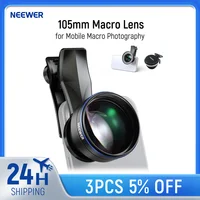 NEEWER 105mm Macro Lens with 17mm Thread Phone Lens Clip & 67mm Filter Adapter Ring, Suitable for Mobile Macro Photography