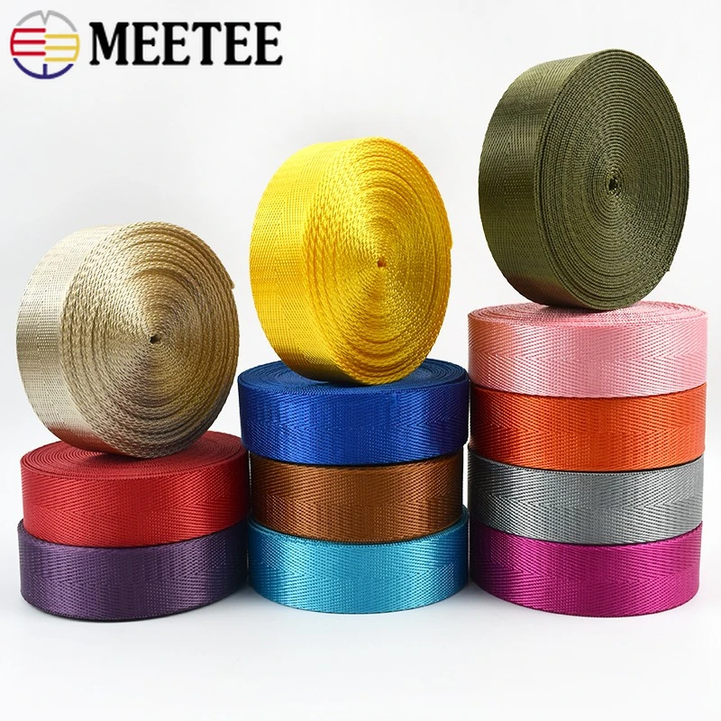 Nylon Webbing Strap Knapsack Strapping DIY Sewing Accessories 2-10M 25mm 1mm Thick