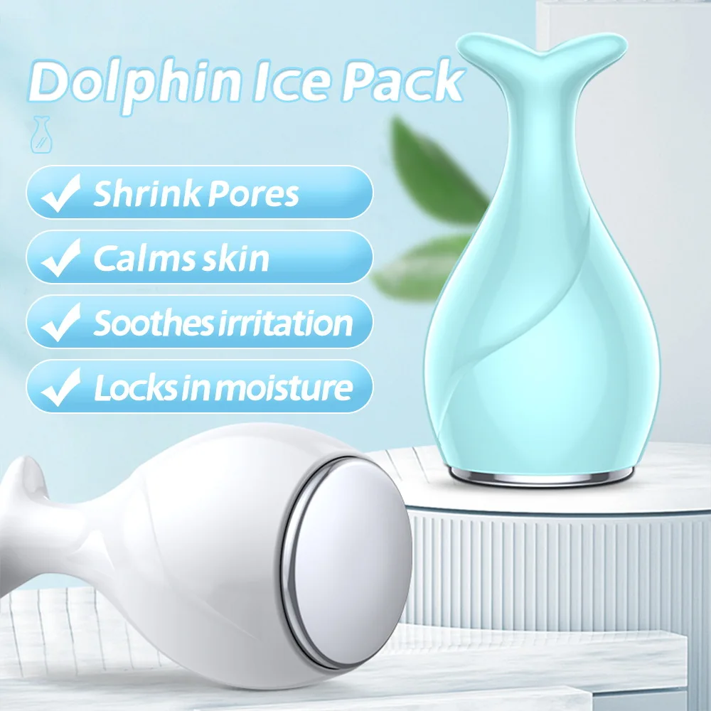 New Little Dolphin Cold Compress Beauty Instrument Ice Face Hand Hydration To Edema To Red Face Ice Therapy Instrument wrist physiotherapy instrument hot compress household electric hand joint massager mouse hands rehabilitation equipment arm