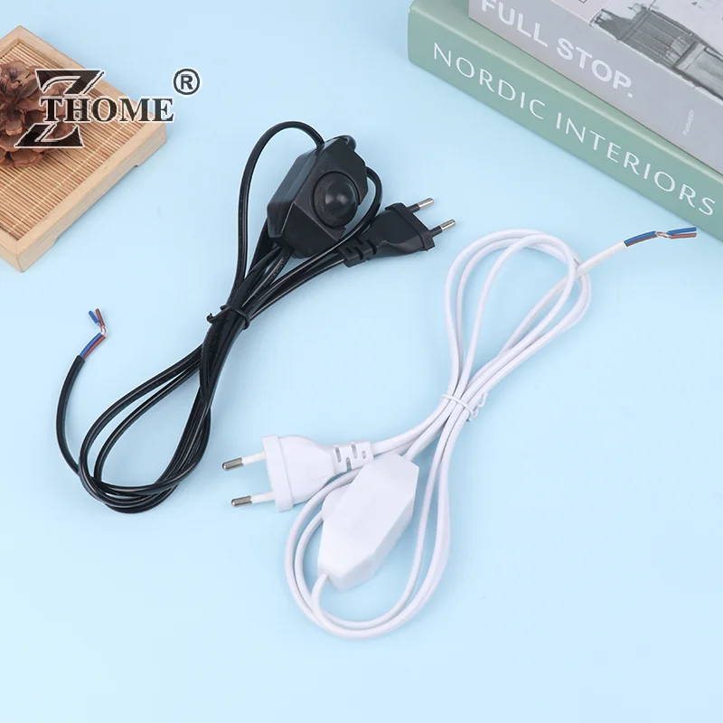 Power Cords Dimmer Switch Power Cord Cable 1.8M Extension Cord With Dimmer EU Plug Control Switch For Table Lamp 220V Electricity Wire