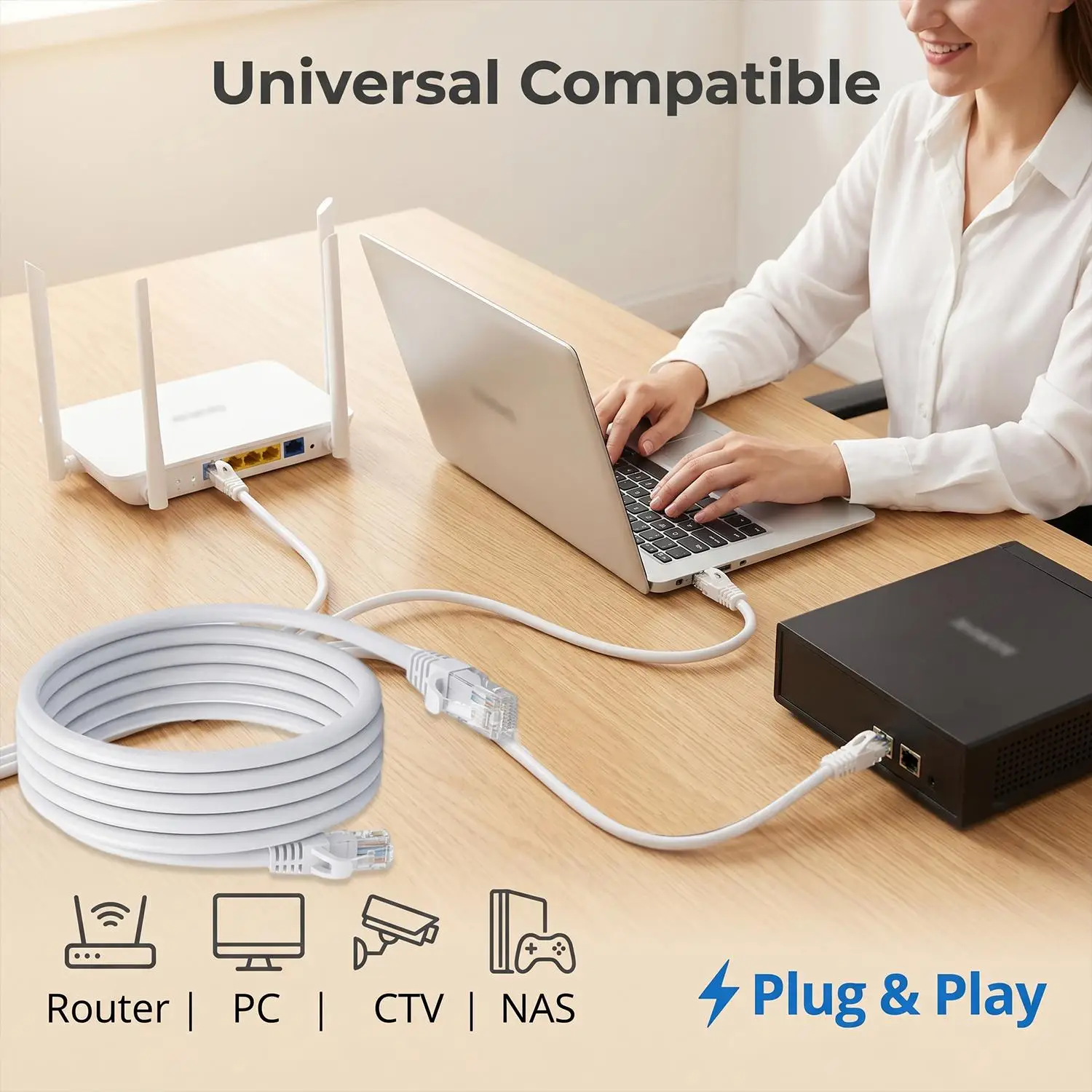 5M RJ45 CAT6A 이더넷 케이블 범용 네트워크 전송 난연성 RJ45 Cat6 40Gbps 1000MHz Lan 코드 라인