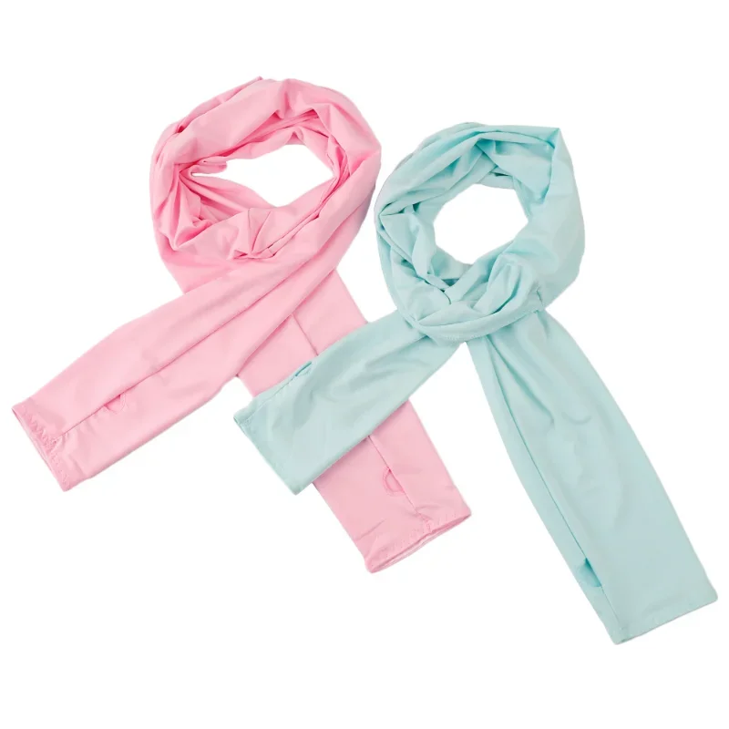 Ice Arm Sleeves Ice Sleeve Gloves Arm Sleeves Sunscreen Gloves Ultra-thin Shawl Arm Sleeves Ice Silk Long Gloves Breathable Sun Protection Anti UV Hand Cover Warmer Outdoor Sports Sleeve