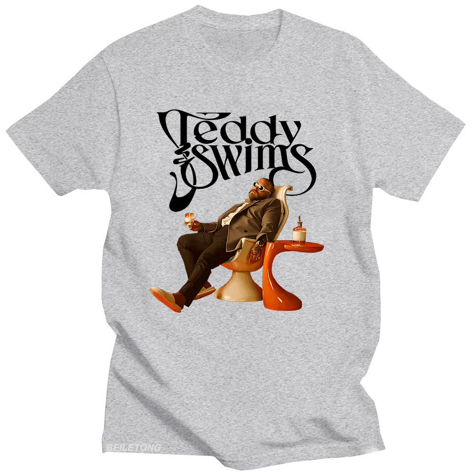 Teddy Swims T-shirt Camiseta Hombre O-neck Grunge Tee-shirt Short Sleeve Hip Hop Cotton Tshirt Graphic Printing Vintage Clothing