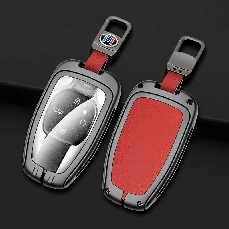 

New Metal Leather Car Smart Key Case Cover Protector for Trumpchi GAC 2021 Empow J11 J12 J13 J14 J15 J16 GS8 Keyless Accessories