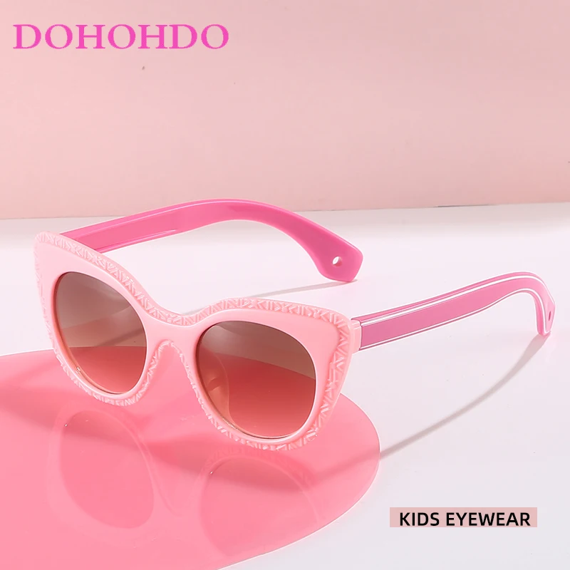 

Fashion Children's Sunglasses Infant's Retro Solid Color Ultraviolet-proof Cat Eye Convenience Glasses Eyeglass For Kids UV400