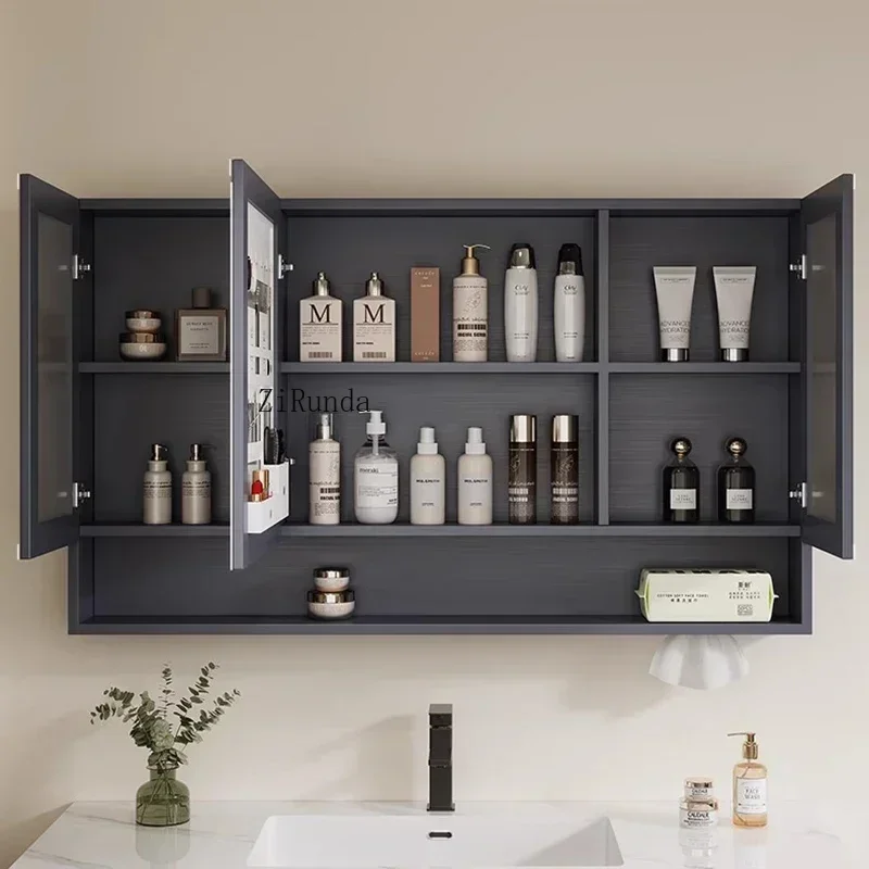 Modern Fashion Smart Bathroom Mirror Cabinet Mist Removal Makeup Shelves Storage Mirror Cabinet Vanity Simple Home Furniture FYB