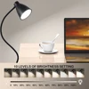 38 LED Desk Lamp 3 Color Modes 10 Brightness Dimmer Reading Light Auto Off Timer Desk Light Flexible Gooseneck Clip Book Light 2