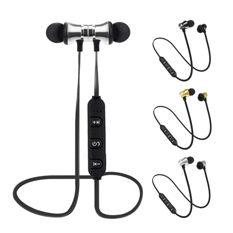 

200Pcs New Magnetic Earphone Bluetooth-compatible Wireless Headset In-ear Noise Reduction Hanging Neck Sports Headphone XT11