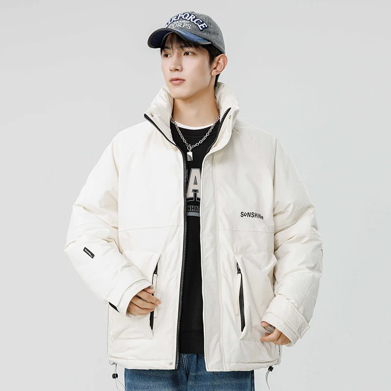 Men's Padded Jacket Winter Tactical Jacket Stand Collar Zip-up Windbreaker High Quality Waterproof Outerwear Unisex Thick Warm