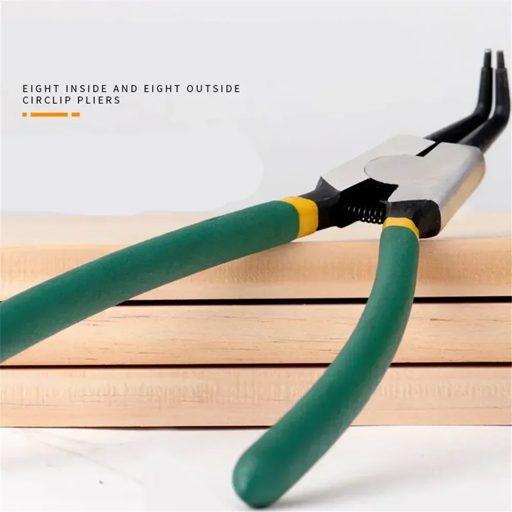 7'' Long Nose Plier Staight Snap Ring Remover Set With Storage Bag 2024 4Pcs Circlip Pliers Bent Plier Inner Outer Retaining 3