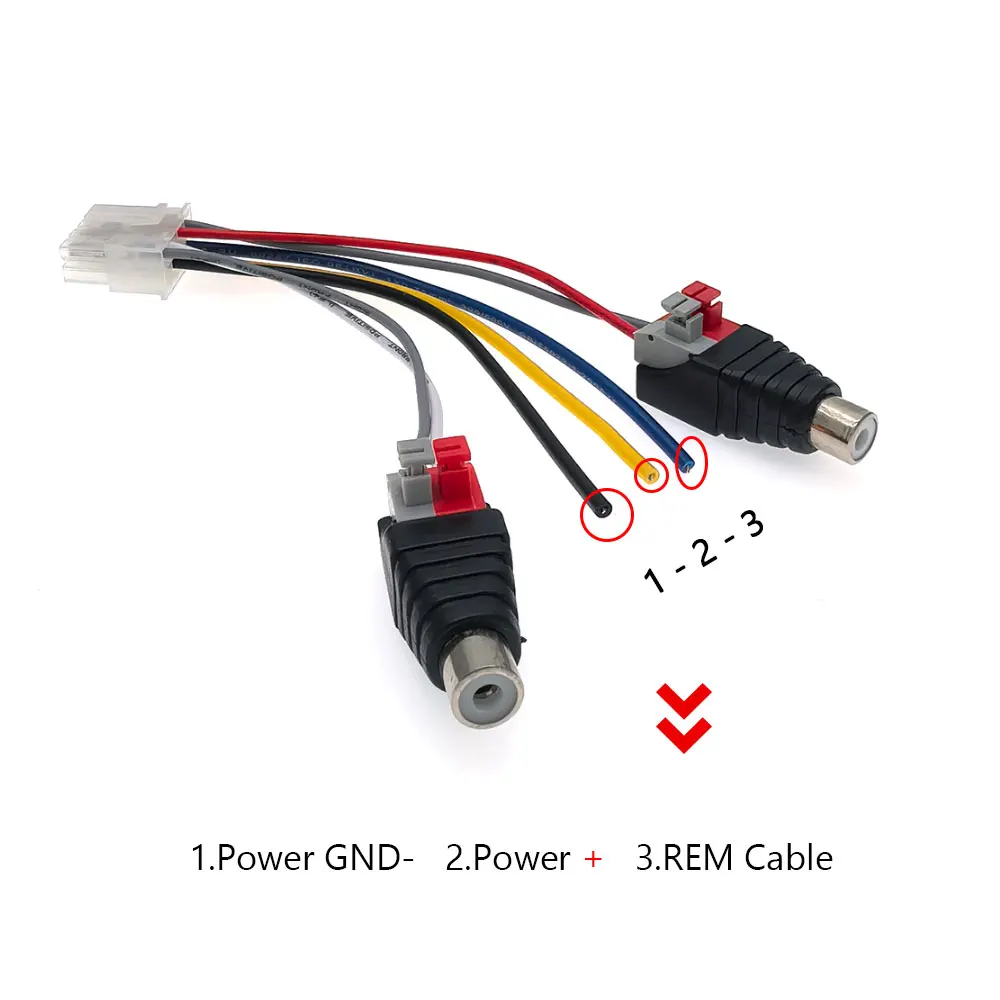 8 Pin Power amplifier Cable Harness Plug RCA Compatible Pioneer TS