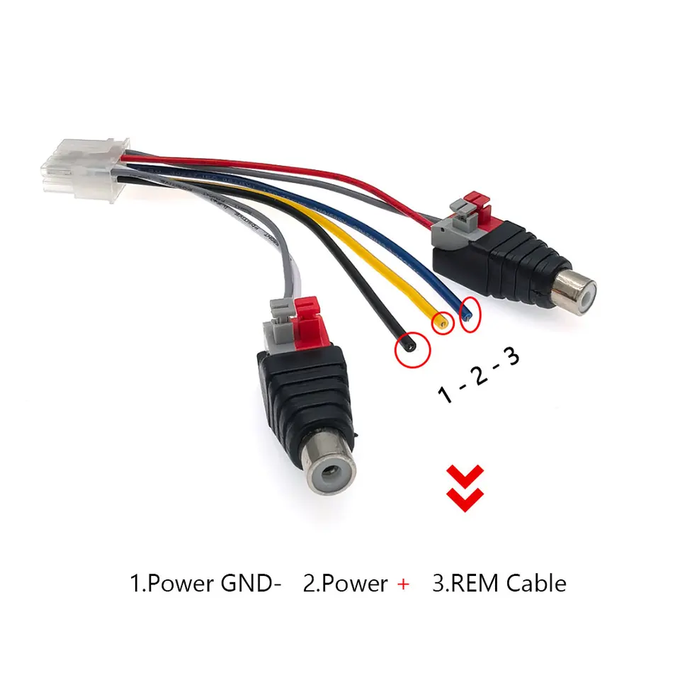 パワーアンプケーブルハーネスプラグ、8ピン、rca、パイオニアTS