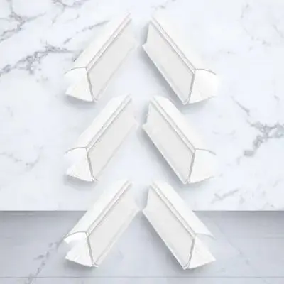 6Pcs 가격 라벨 홀더 슬롯 아크릴 내마모성 안정적인 표시 디스플레이 스탠드 소매점 선반 가격표 표시 홀더