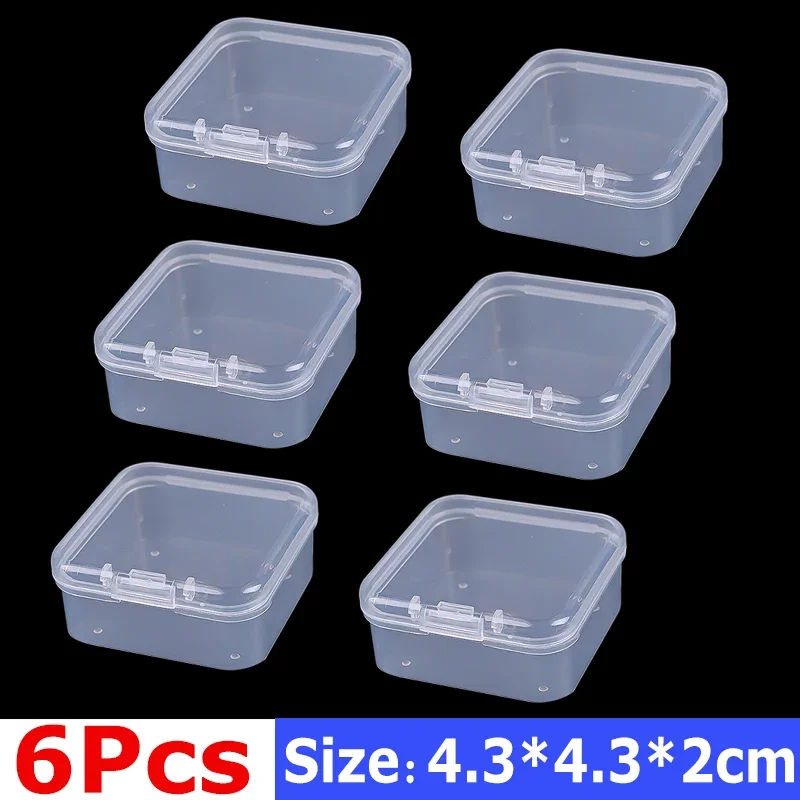 48/6pcs Mini Plastic Storage Containers Box Portable Pill Medicine Holder  Storage Organizer Jewelry Packaging for Earrings Rings - AliExpress