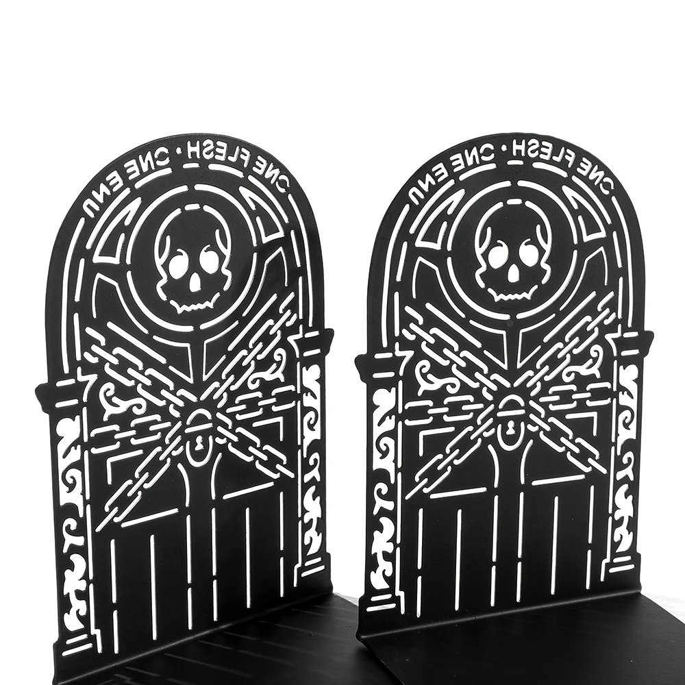 Hell's Gate Book Ends Metal Heavy Duty Bookends for Book Lovers to Organise Books Non-Slip Book Shelves Office Book Ends for Men 2