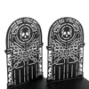 Hell's Gate Book Ends Metal Heavy Duty Bookends for Book Lovers to Organise Books Non-Slip Book Shelves Office Book Ends for Men 2