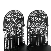 Hell's Gate Book Ends Metal Heavy Duty Bookends for Book Lovers to Organise Books Non-Slip Book Shelves Office Book Ends for Men 2