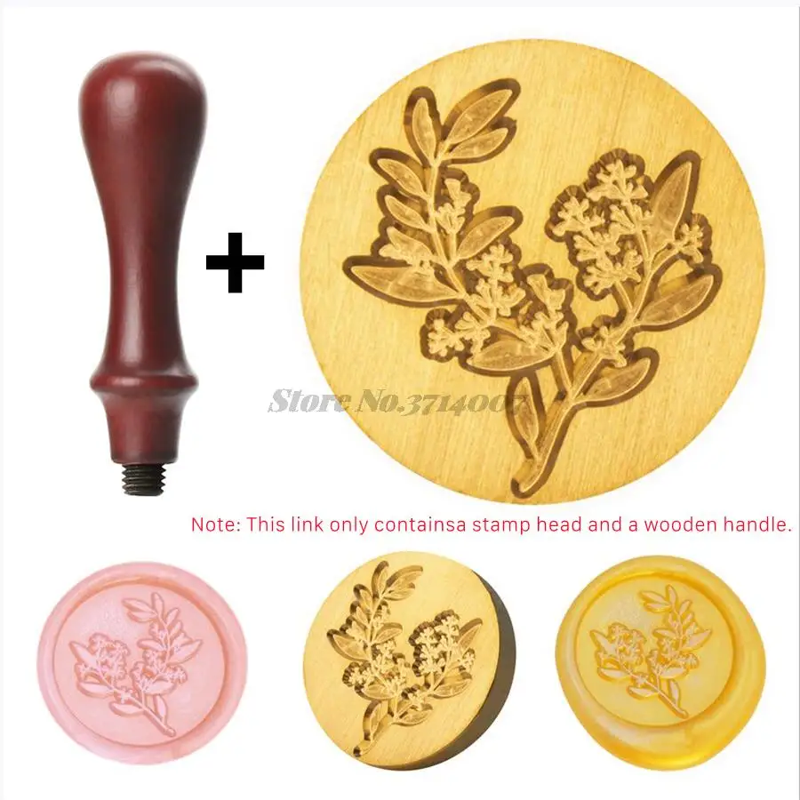 2022 Plant Rose Flower Wax Seal Stamp Retro Life Tree Cat Butterfly Antique Scrapbooking HEAD Wedding Decorative Invitation 