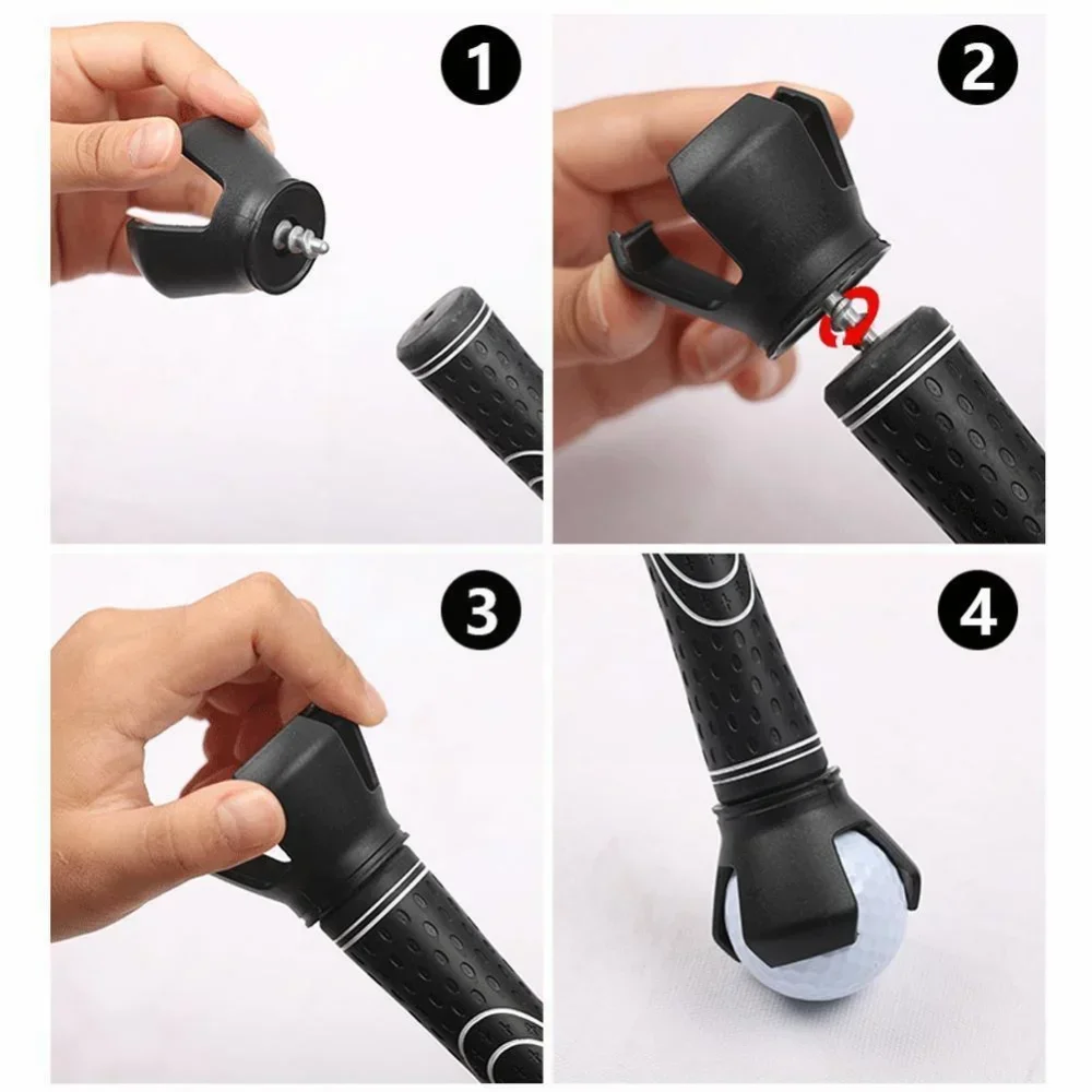 G olf Balls Picker Ball Pick up Clamp Rubber Zinc Alloy Golf Supplies G olf Accessories Convenient Practical G olf Training Aids 3