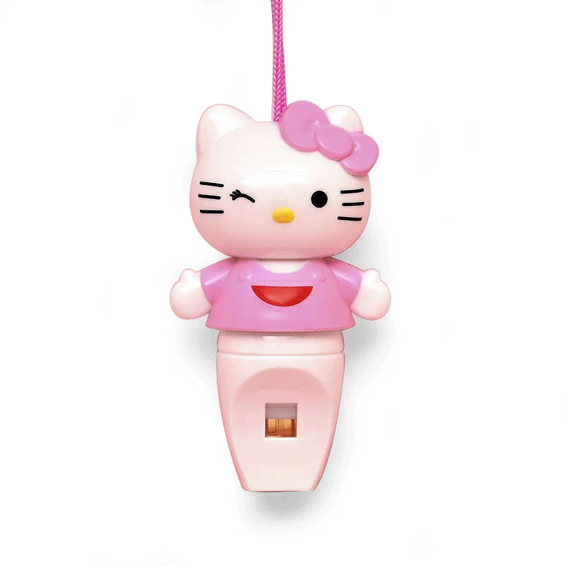TAKARA TOMY 2022 New Cute Hello Kitty Childrens Toy Whistle KidsRope Pendant Toy Whistle Cartoon Funny Children Gift