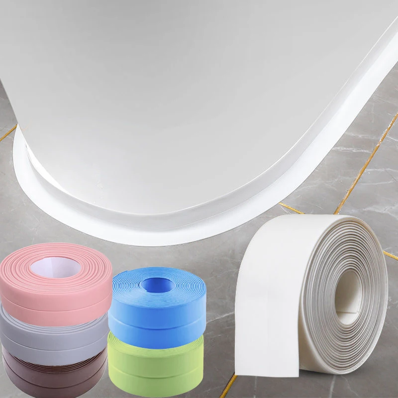 Bathroom Kitchen Shower Waterproof Mold Proof Tape Sink Bath Sealing Strip Self-Adhesive Waterproof Kitchen Edge Caulk Strip adhesive sealing strips adhesive tapes anti mold waterproof tape