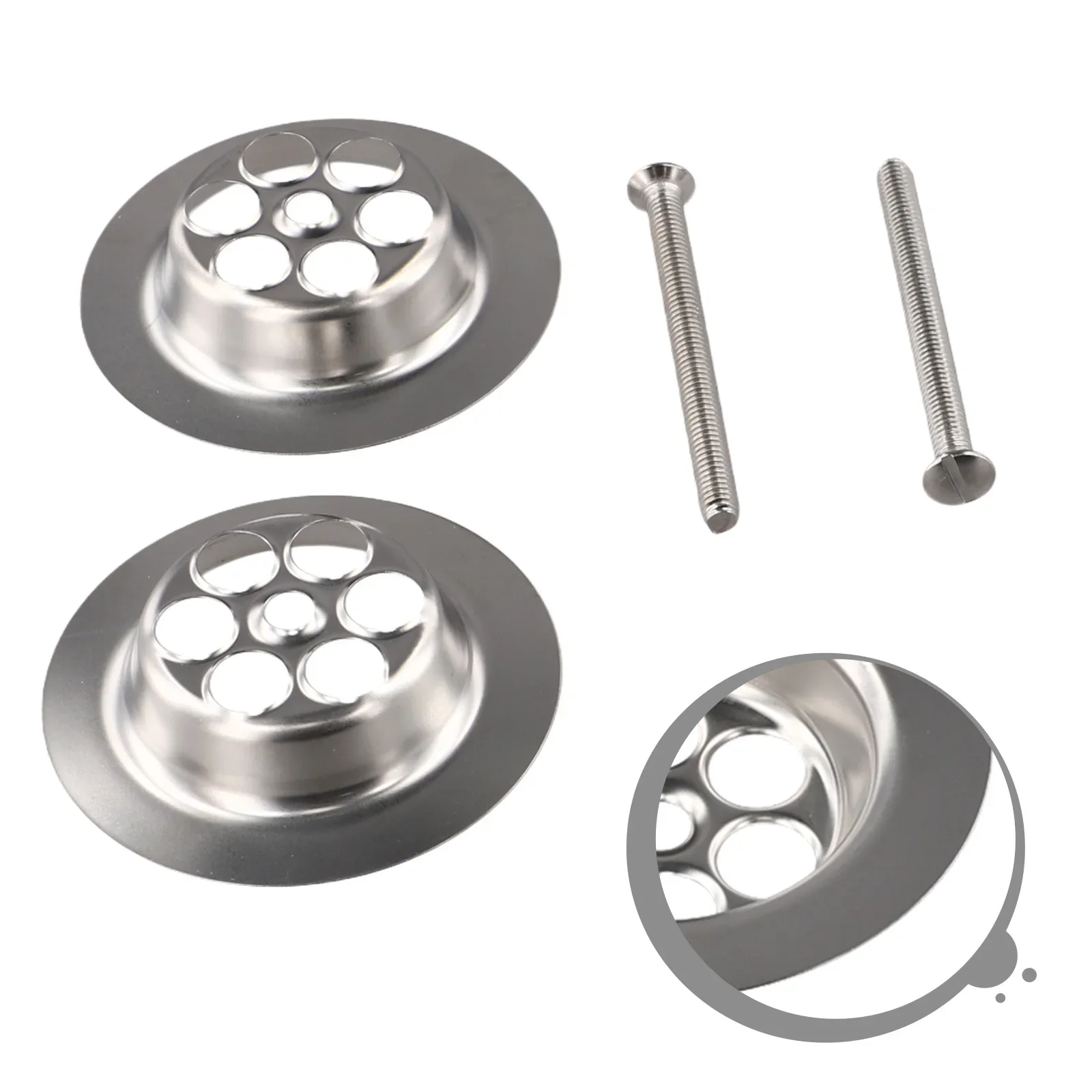 Stainless Steel Bath Plug Replace With Screw 70mm Kitchen Fixtures Leakproof Set Bath Plug Convenient Replacement drain plug
