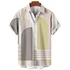 Summer Hawaiian men's Shirt Geometric Graphics 3D Printed Shirt Minimalist Design 2023 Men's Casual Top Street Short Sleeves 5