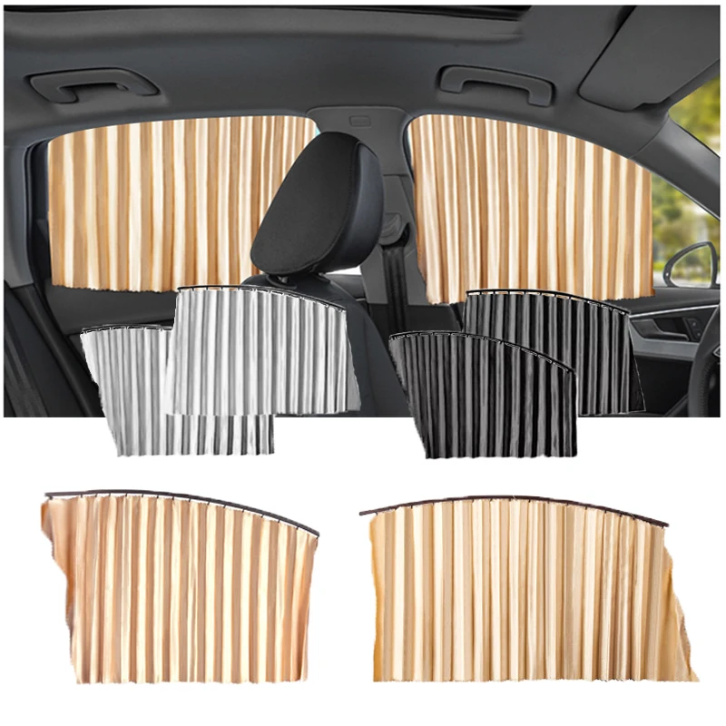 Car curtains sunshades car windows sun protection heat insulation automatic magnetic suction track universal car sunshades