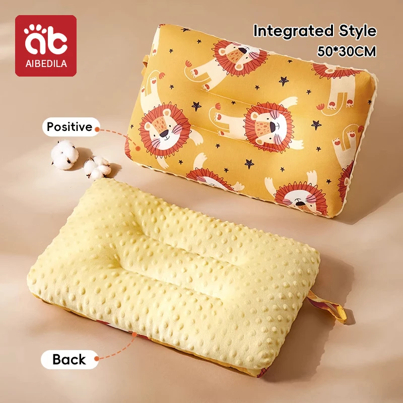 AIBEDILA Infant Pillows Cartoon Printed Pattern Children Sleeping Pillow Kindergarten Cotton Pillow Baby Room Decor Stereotyped