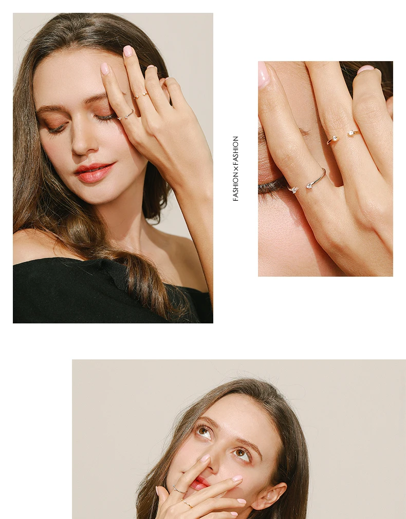 Modian 2022 New Real 925 Sterling Silver D Color Moissanite Finger Rings Trendy Adjustable Ring For Women Wedding Fine Jewelry Modian 2022 New Real 925 Sterling Silver D Color Moissanite Finger Rings Trendy Adjustable Ring For Women Wedding Fine Jewelry