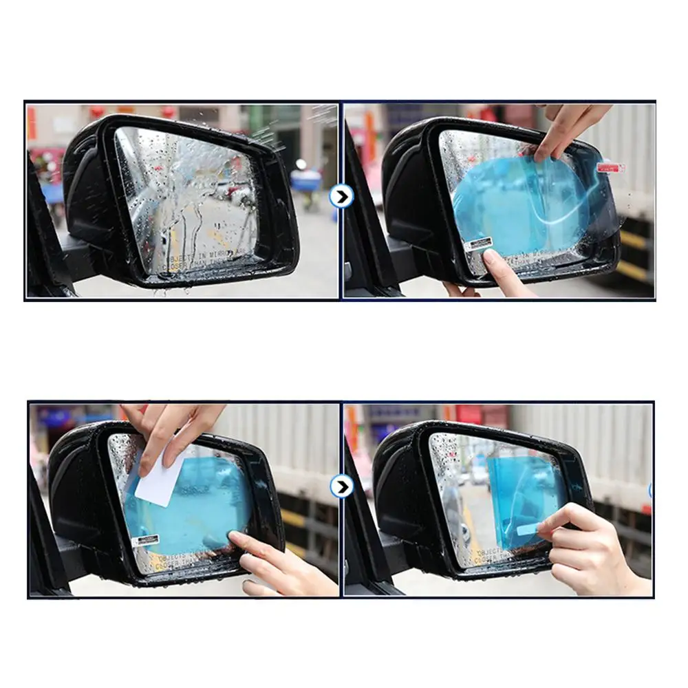 Rearview Mirror Rearview Mirror Protector Universal Car Side Interior Rearview Mirror Anti-Glare Film Rainproof Wing Rear View Glass Protective Sticker Auto Accessories