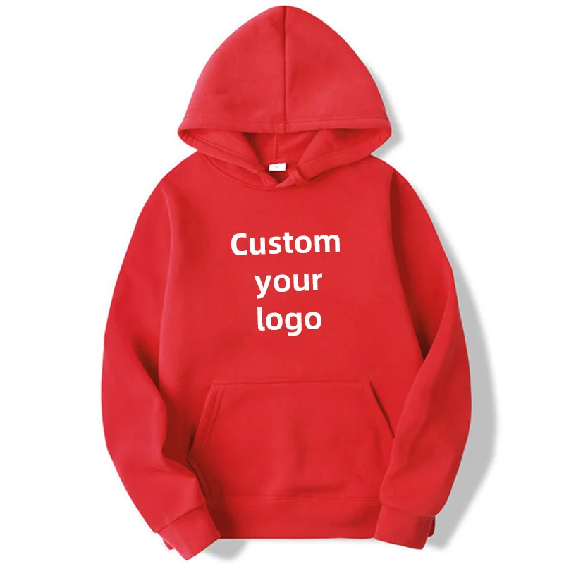 Men and Women DIY Printed Hooded Sweatshirt Loose Pullover  Spring Autumn Winter Cotton Customize your logo Hoodie (S-4XL) 5