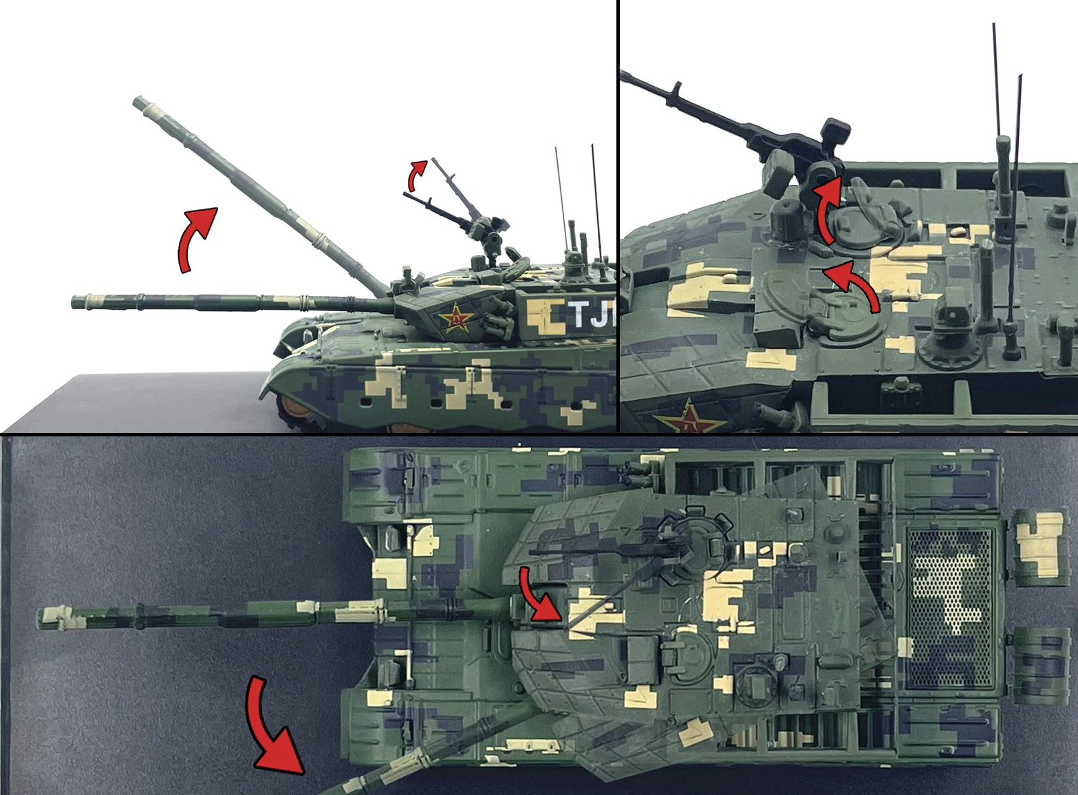 1: 72 China ZTZ-99A main battle tank model Digital