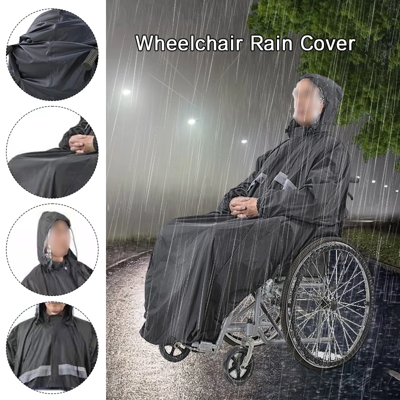 Erwachsene Premium packbare Rollstuhl Poncho wasserdichte Regen