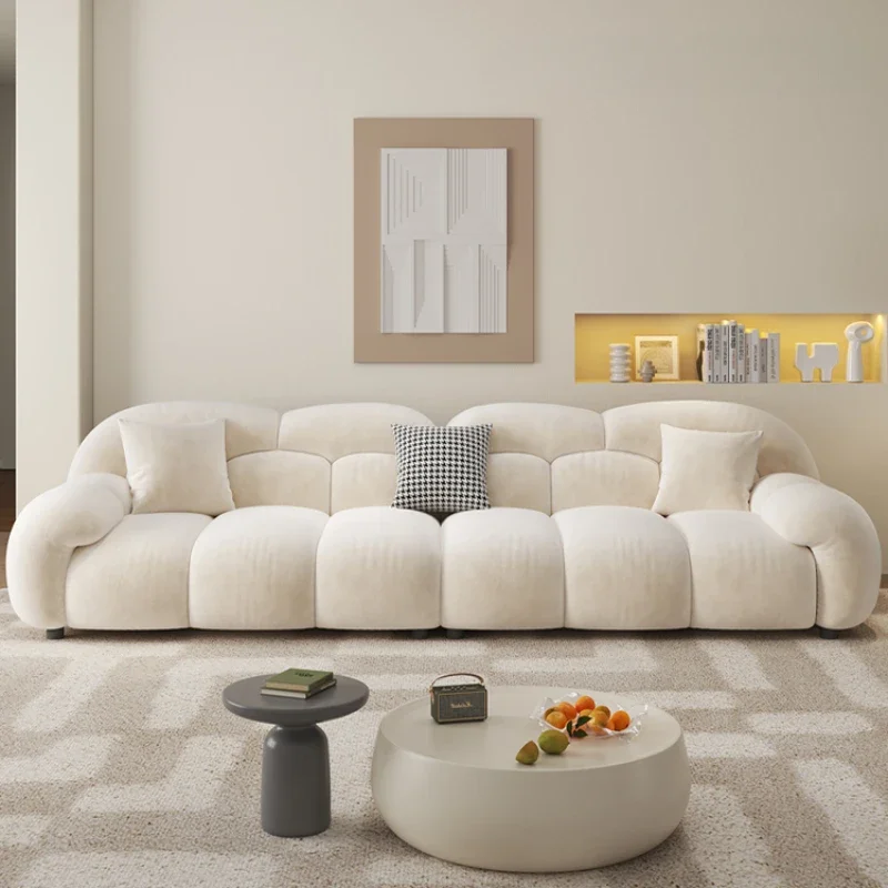 Fabric Minimalist Living Room Sofa Set 6 Seters Beige Sectional Designer Modern Sofas Couch Double Canape Salon Home Furniture