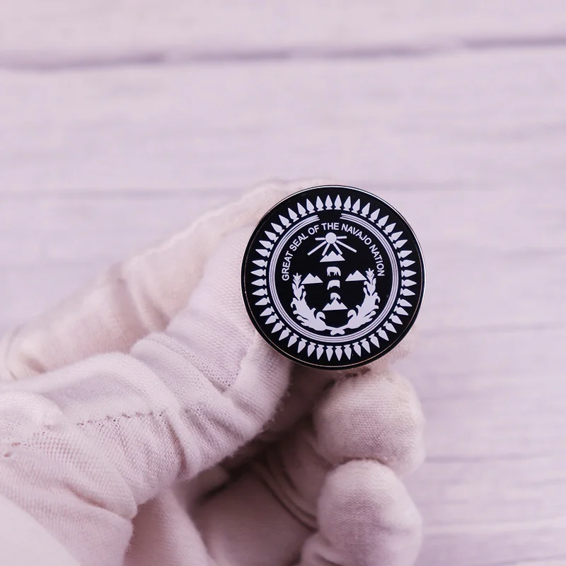 Great Seal of The Navajo Nation Enamel Pin Badge Backpack