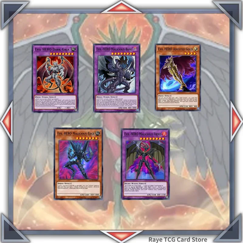 75 Pz Evil Hero Yugioh Gioco Di Carte Deck Facile Da Giocare Non Originale Master Duel Diy Deck Md Aster Phoenix Edo
