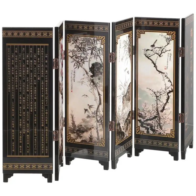 Room Divider Screen Mini Chinese Panel Screen Decorative Ornaments