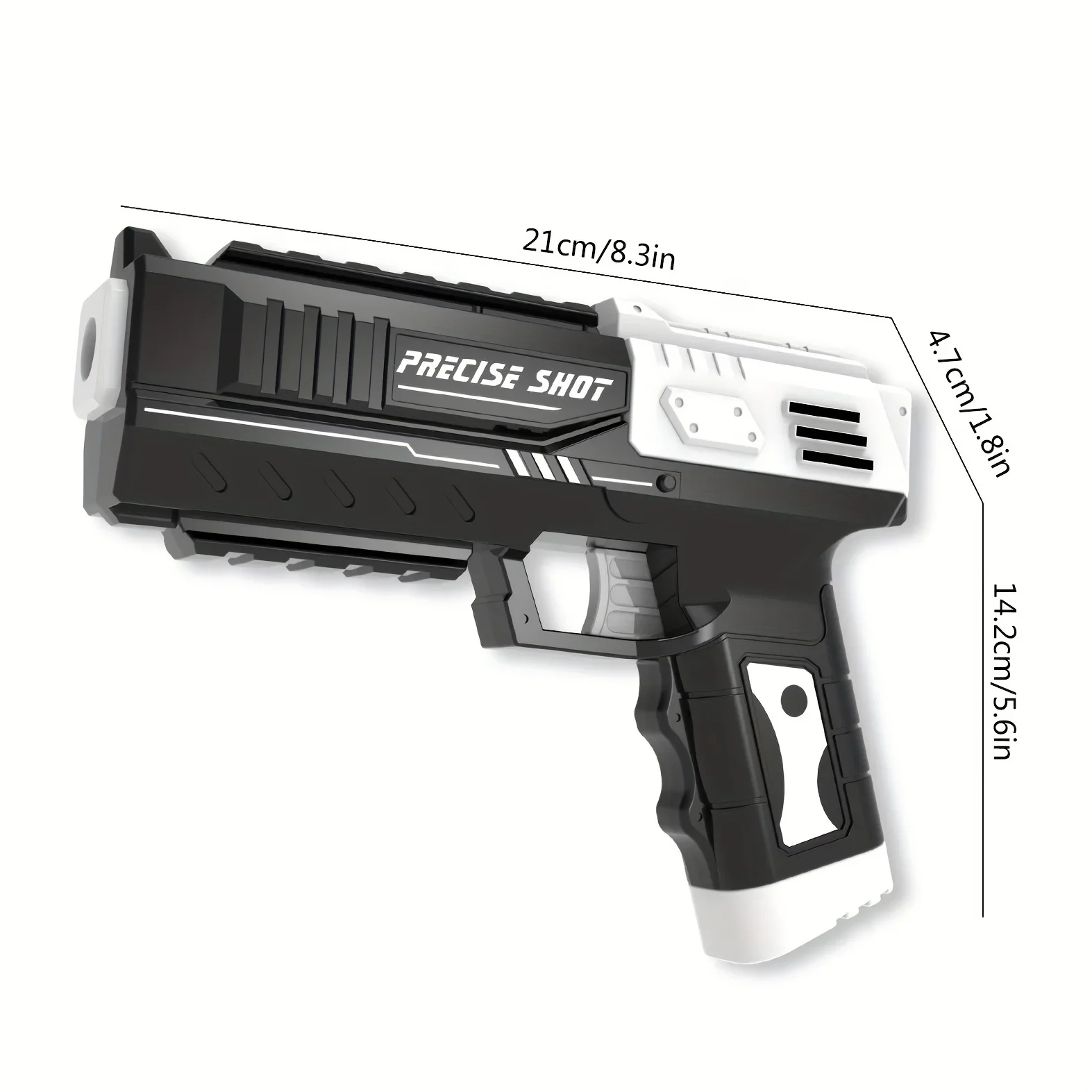 

Manual Gel Ball Blaster, Soft Bullet Foam Blasters Toy Gun, Splat Gun Cool Gift For Kid Boy Age 14 Years Old (Black And White)