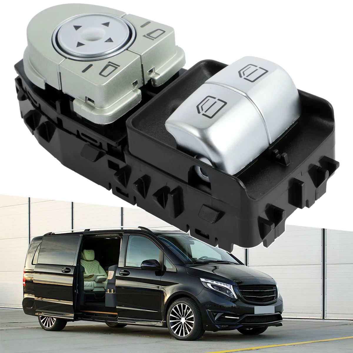 

Car Window Switch Compatible with Vito W447 2015-2018 Plastic Power Window Switch Button Electric Window Control Switch